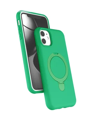 Newface Apple iPhone 11 Regal Magsafe Standlı Kapak - Yeşil