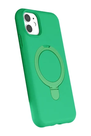 Newface Apple iPhone 11 Regal Magsafe Standlı Kapak - Yeşil