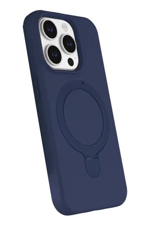 Newface Apple iPhone 15 Pro Max Regal Magsafe Standlı Kapak - Lacivert