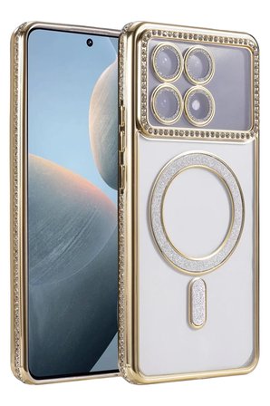 Newface Xiaomi Poco X6 Pro Joke Simli Magneticsafe Kılıf - Gold