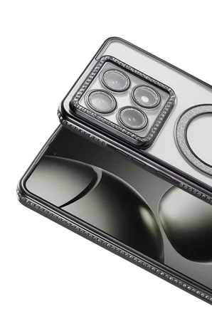 Newface Xiaomi Mi 14T Pro Joke Simli Magneticsafe Kılıf - Siyah