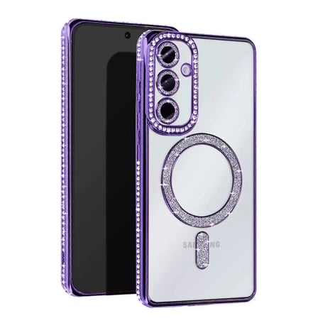Newface Samsung Galaxy S25 FE Joke Simli Magneticsafe Kılıf - Derin Mor