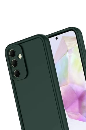Newface Samsung Galaxy A17 5G Viera Silikon - Koyu Yeşil