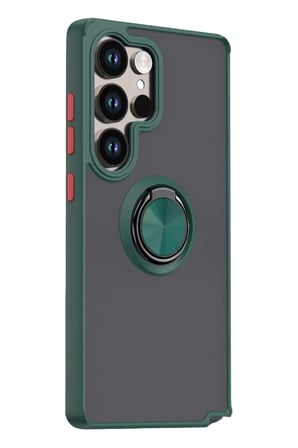 Newface Samsung Galaxy S26 Ultra Montreal Yüzüklü Silikon Kapak - Yeşil
