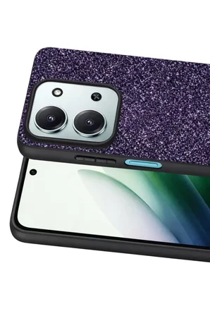 Onegif Xiaomi Redmi 15C 4G Bright Simli Kapak - Derin Mor
