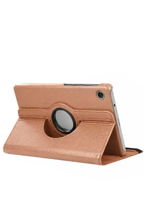 Newface Samsung Galaxy Tab A11 360 Tablet Deri Kılıf - Rose Gold