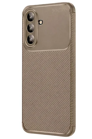Newface Samsung Galaxy A37 5G Auto Focus Karbon Kapak - Kahverengi