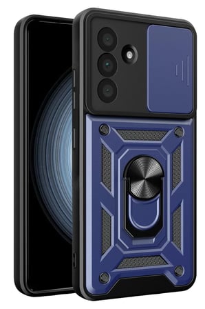 Newface Samsung Galaxy A37 5G Pars Lens Yüzüklü Silikon - Lacivert