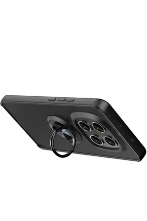Newface Xiaomi Redmi Note 15 Pro 5G Montreal Yüzüklü Silikon Kapak - Siyah