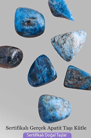 Sertifikalı AAA+ Tamburlanmış Gerçek Apatit Taşı Kütle Parça