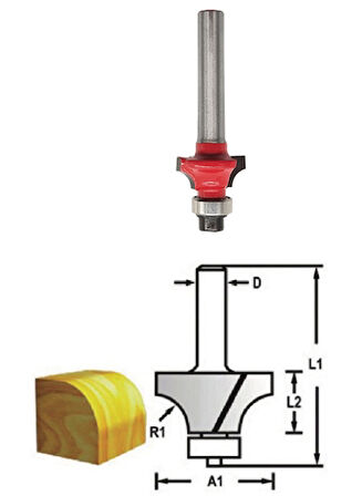 Topshop TH14461 Balık Sırtı Freze Bıçağı R20 5’li
