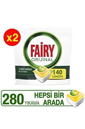 Fairy Hepsi Bir Arada 280 Yıkama Bulaşık Makinesi Deterjanı Kapsülü