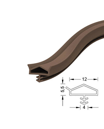 Ahşap Amerikan Kapı Fitili Ahşap Kapı Contası Ortadan Tırnaklı Çatı Model Kahverengi 25 Metre