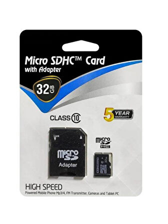 32 Gb Micro Sd Adaptör Dahil Hafıza Kartı Mikro SD Kart ve Adaptörü