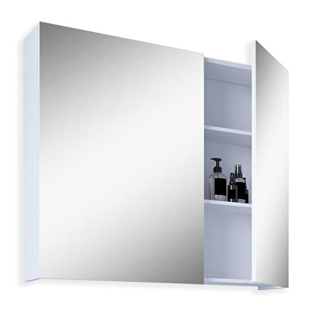 Teta Home Tokyo 80CM Mdf Banyo Üst Aynalı Dolap