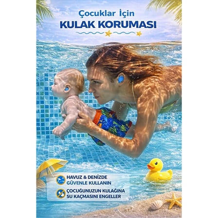 Silikon Kulak Tıkacı - 6'Lı Özel Kutulu - Su Geçirmez Ve Gürültü Önleyici