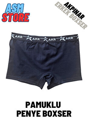 Erkek Boxser Tekli - Pamuklu - Rahat Kalıp- Siyah ve Gri Renk