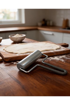Hamur Açıcı Merdane Alüminyum Hamur Merdanesi Ergonomik Saplı Hamur Rulosu Pizza Börek Baklava Kurabiye Açma Merdanesi 10 cm