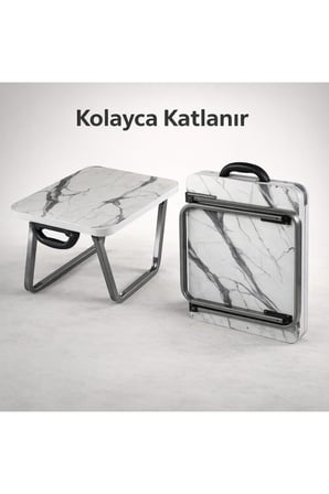 Katlanır Masa 2 Sandalye Seti Portatif Kamp Piknik Masası Kamyon Park Bahçe Karavan Seyahat Masası
