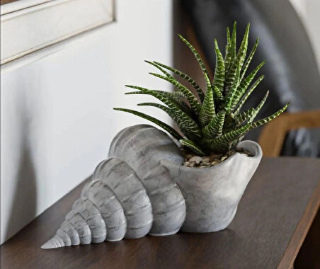 İSKANDİNAV DENİZ KABUĞU 3D MERMER DESENLİ VAZO