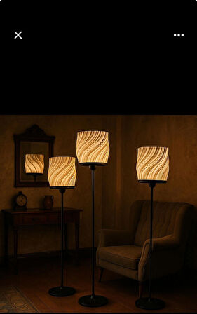 LUNA LAMBADER SALON OTURMA ODASI ŞIK MODERN (ŞAPKA KISMI PLASTİK)