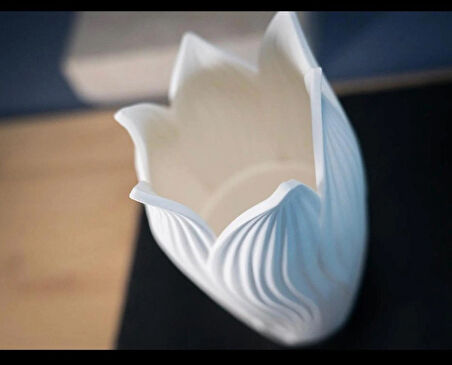LOTUS 3D MODERN TARZ DEKORATİF PLASTİK VAZO