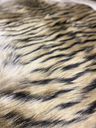 Tiger Süet Taban, Yıkanabilir Lüks Kaplan Kürk Halı Post Kahverengi 100x150