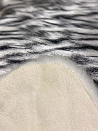 Tiger Süet Taban, Yıkanabilir Lüks Zebra Kürk Halı Post Beyaz 100x150