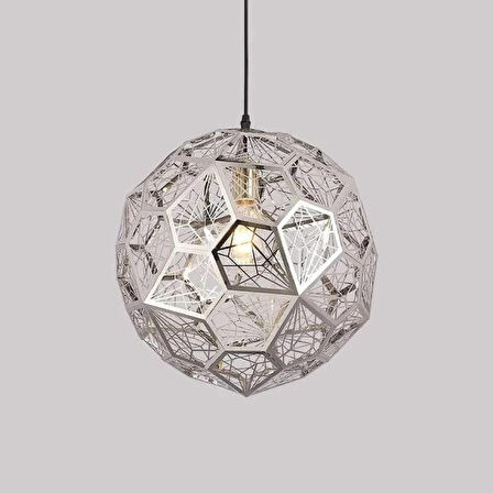 Modern Özel Dizayn Titan Tekli Krom Avize ÇAP:30 cm
