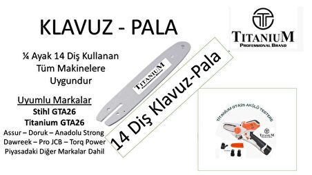 AKÜLÜ EL BUDAMA TESTERESİ KLAVUZU - PALASI 1/4 AYAK 14 DİŞ GTA26