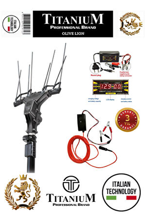 Titanium Olive Lion Plus Akülü Zeytin Hasat Makinesi Şarj Aleti Hediyeli