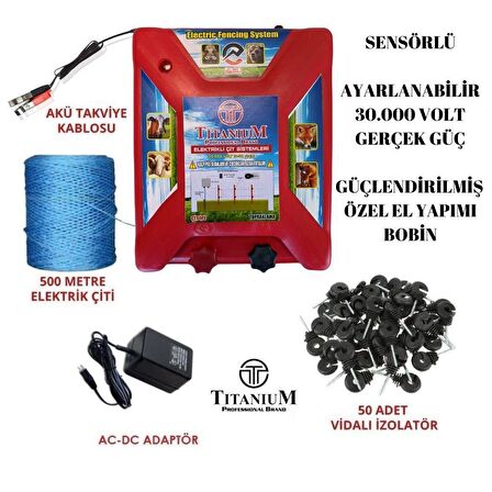 Titanium Night Shock 30K Elektirikli Çit Sistemi Set-1 30000 Volt