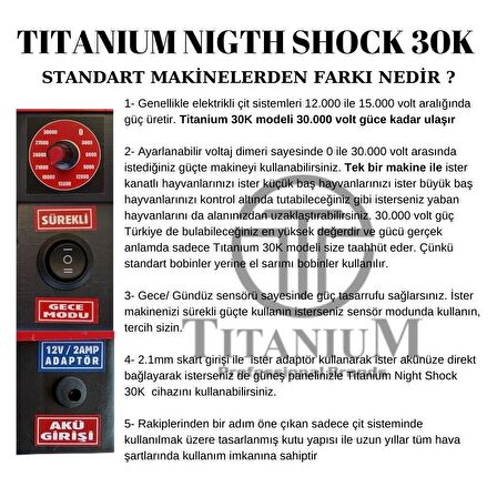 Titanium Night Shock 30K Elektirikli Çit Sistemi Set-1 30000 Volt