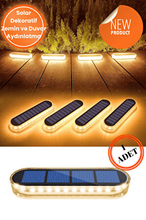 Technojet 1Adet Güneş Enerjili 30Ledli Premium Kalite Solar Dekoratif Zemin Bahçe Peyzaj Aydınlatma