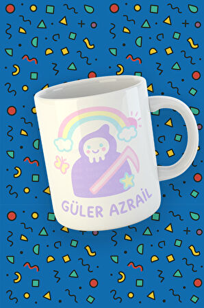 Blupiki Koleksiyonu Güler Azrail Pastel Renkli Komik Kupa