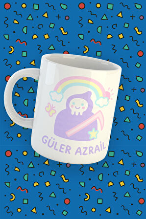 Blupiki Koleksiyonu Güler Azrail Pastel Renkli Komik Kupa