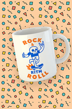 Blupiki Koleksiyonu Rock ve Ritm Roll Kaykaycı Kupa