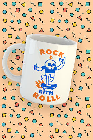 Blupiki Koleksiyonu Rock ve Ritm Roll Kaykaycı Kupa