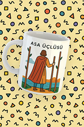 Kartura Koleksiyonu – Tarot Asa Üçlüsü Kartı Özel Tasarım Kupa Bardak