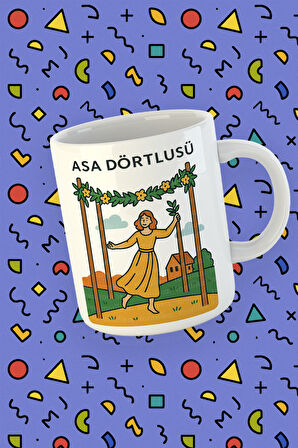 Kartura Koleksiyonu – Tarot Asa Dörtlüsü Kartı Özel Tasarım Kupa Bardak