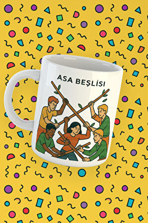 Kartura Koleksiyonu – Tarot Asa Beşlisi Kartı Özel Tasarım Kupa Bardak