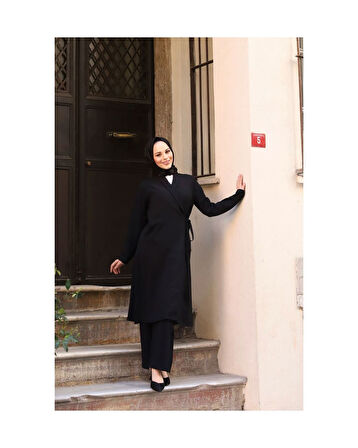Tunik Pantolon Ikili Takım- Siyah Siyah-587