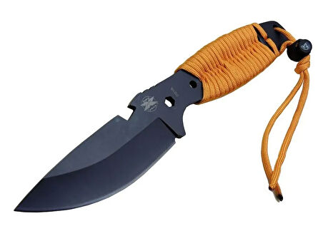 Gear Assault 0238trn Kamp Bıçağı 22,5 Cm - Turuncu, Metal İpli Sap