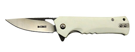 Crkt Muskie 202 Awy Beyaz Kamp / Outdoor Çakı 18cm - Yarı Otomatik, Kemerlikli, Kutulu