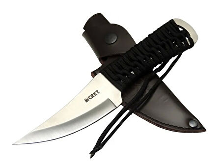 Crkt Scrub Fixed 2712 Wy Kamp / Outdoor Bıçak 22,5cm - İpli Sap, Deri Kılıflı