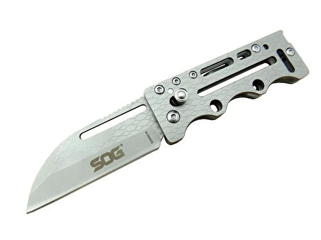 Sog Ac78 Gri Yaprak Kamp Çakı 14,5 Cm - Metal Sap, Kılıflı