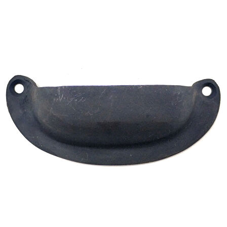 Antika Tarz Dekoratif Pirinç Düz Tas Mobilya Kulbu - 37x87 Mm, Oksit