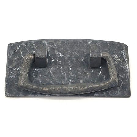 Antika Tarz Dekoratif Pirinç Otantik Dövme Kapı Kulbu - 45x90 Mm, Oksit