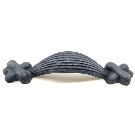 Antika Tarz Dekoratif Pirinç Örgü Mobilya Kulbu - 22x120 Mm, Oksit