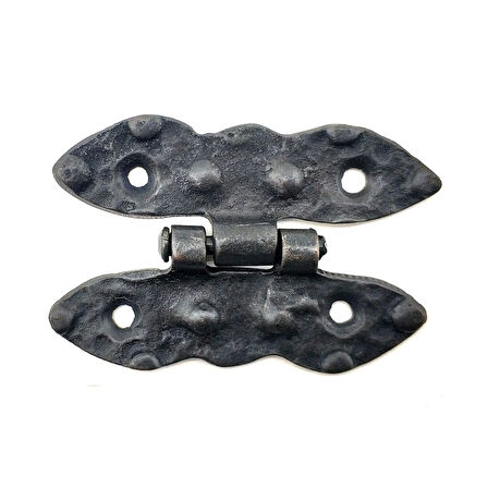 Antika Tarz Dekoratif Pirinç Bodur Menteşe - 75x50 Mm, Oksit